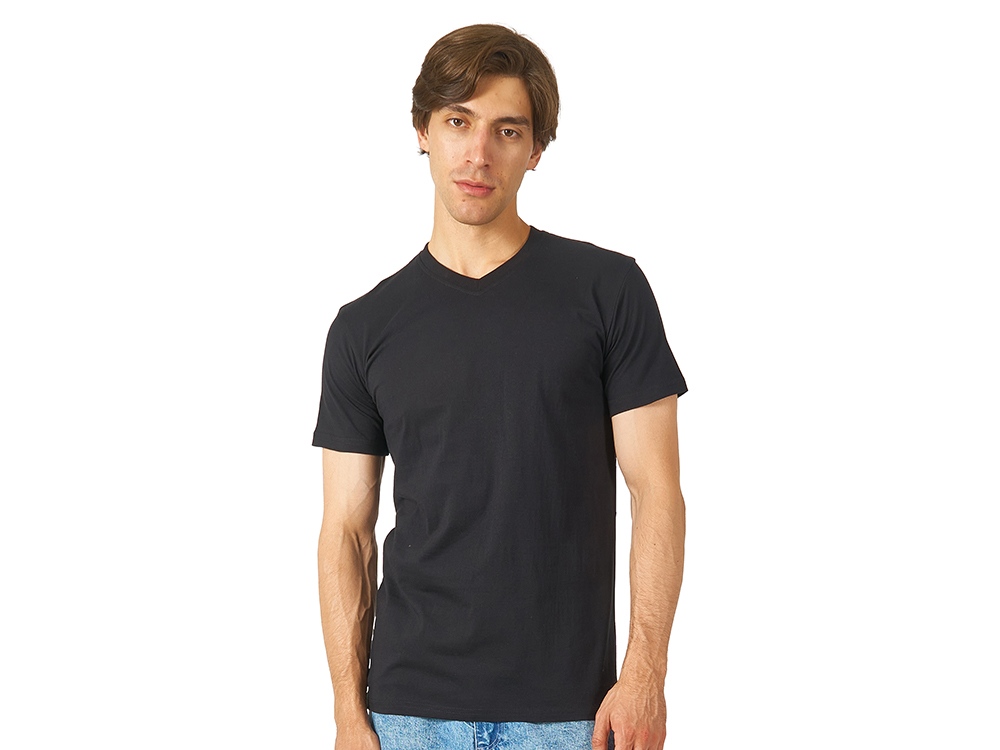 Футболка Heavy Super Club мужская с V-образным вырезом, черный-0