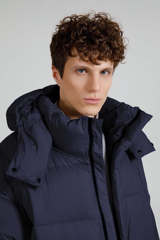 Пуховик унисекс Kapsula, темно-синий-7