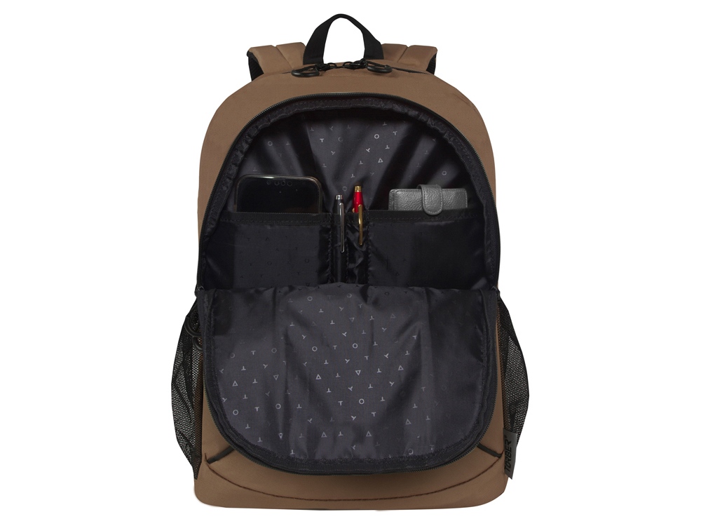 Рюкзак TORBER ROCKIT с отделением для ноутбука 15,6, коричневый, полиэстер 600D, 46 х 30 x 13-5