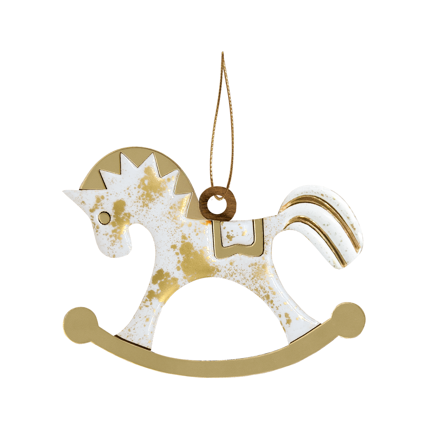 Ёлочная игрушка Лошадка (белый)-0