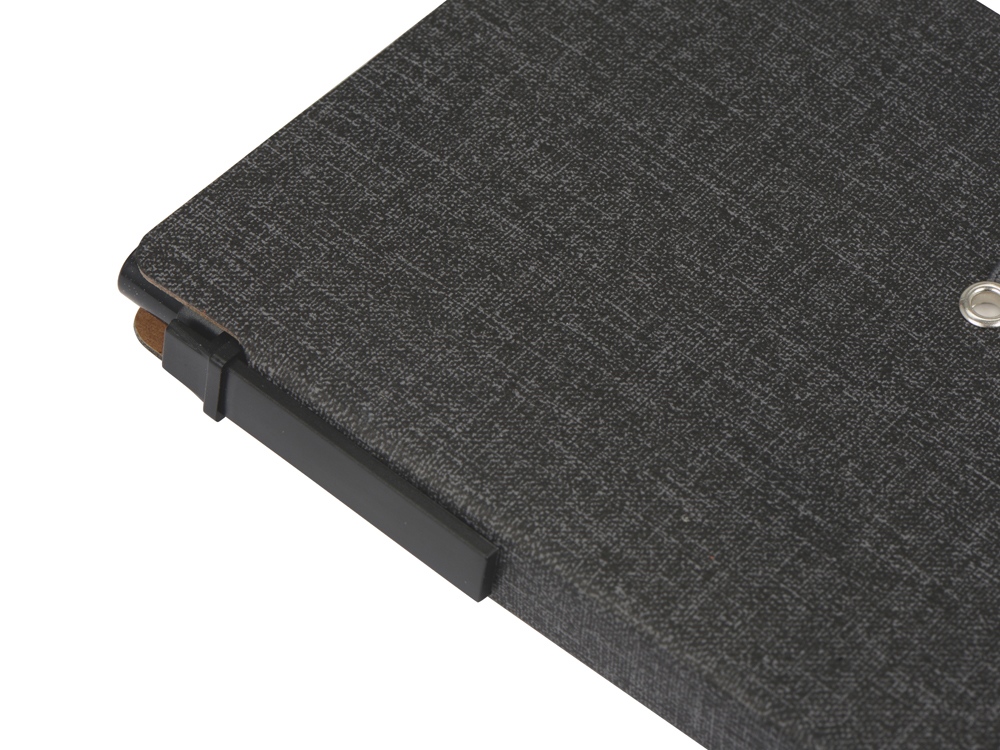 Блокнот А6 Write and stick с ручкой и набором стикеров, черный-4