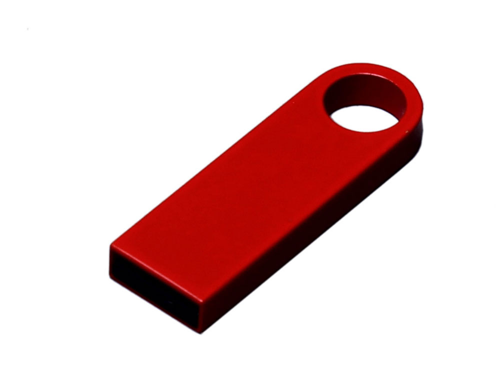 USB 3.0-флешка на 16 Гб с мини чипом и круглым отверстием, красный-0