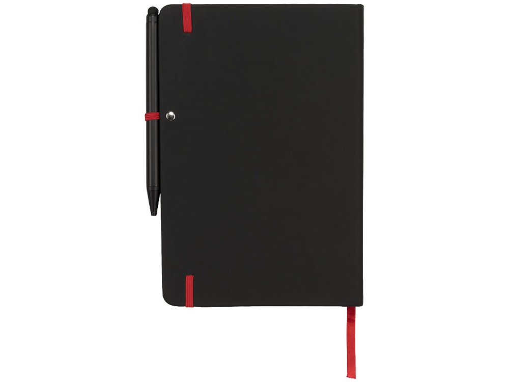 Блокнот Noir Edge среднего размера, черный/красный-2