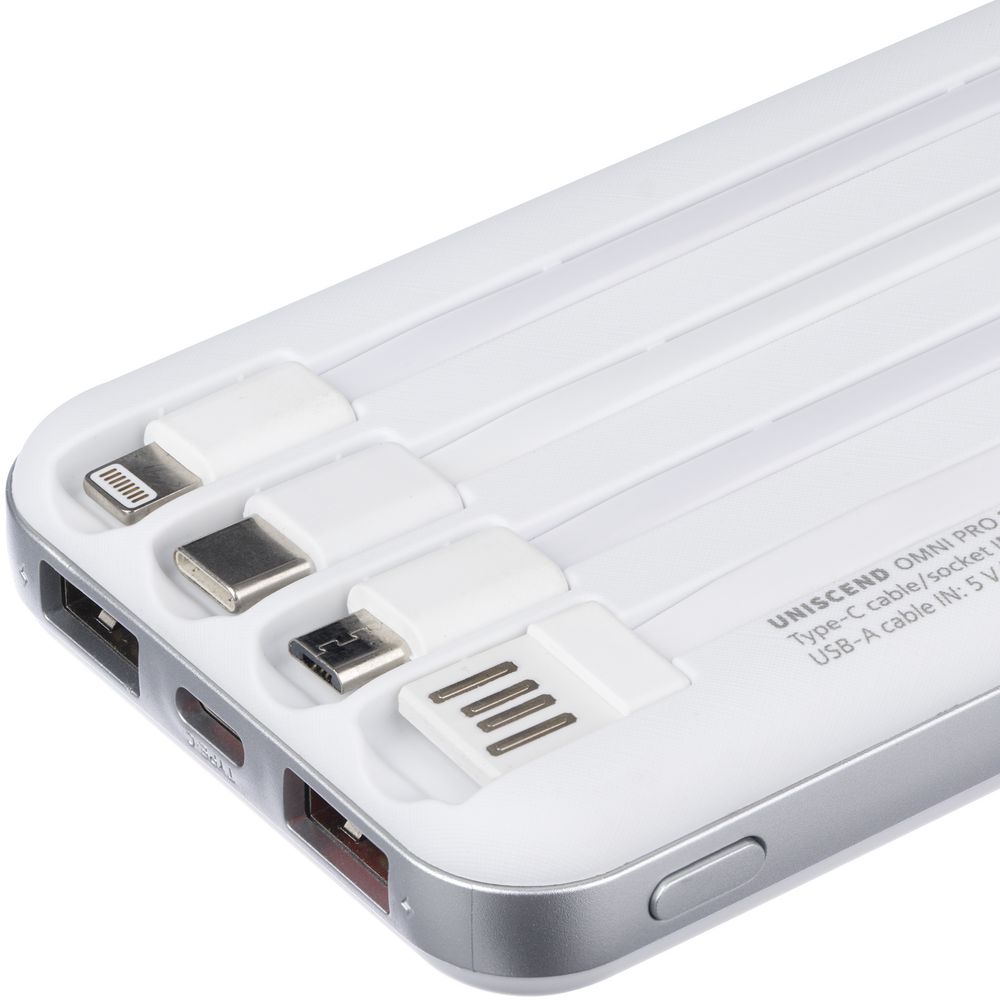 Внешний аккумулятор Omni Pro 10000 мАч, белый-3
