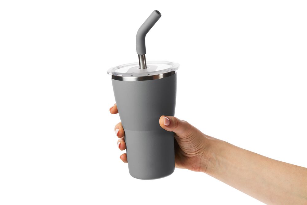 Термостакан Sapporo без логотипа, серый-3