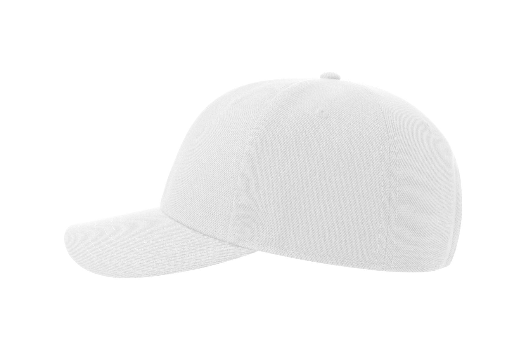 Бейсболка BEAT-S, 6 клиньев, пластиковая застежка, белый-3