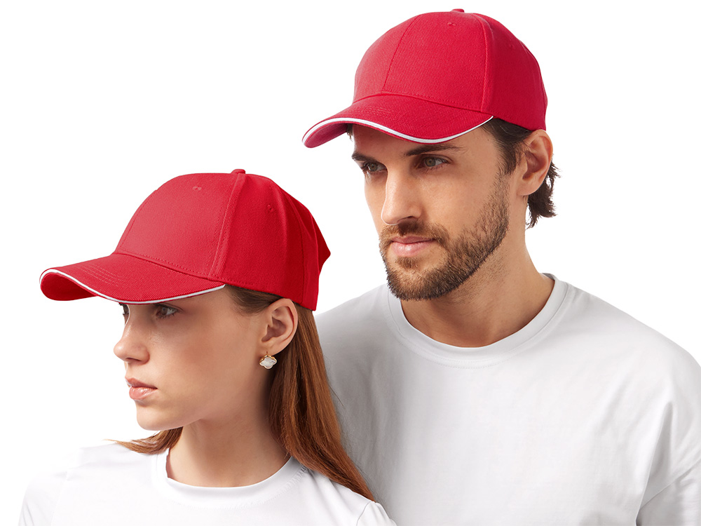 Бейсболка Cancun, красный/белый-0