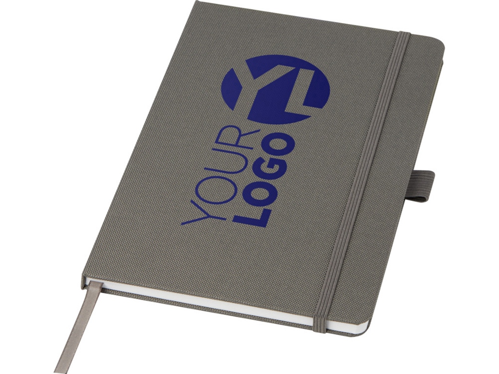 Блокнот Honua форматом A5 из переработанной бумаги с обложкой из переработанного ПЭТ, сумеречный серый-4