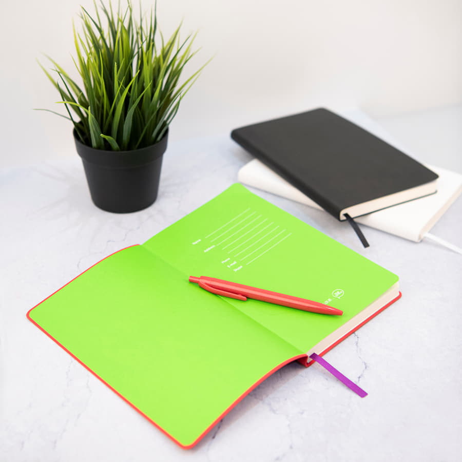 Бизнес-блокнот FUNKY SNOW, формат А5, блок в точку, белый, голубой-11