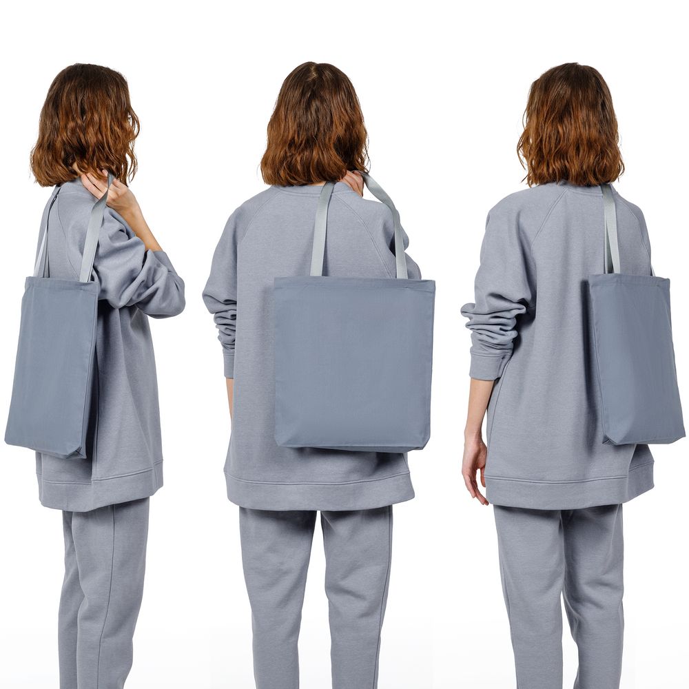 Шопер B5, серый с серыми ручками-2