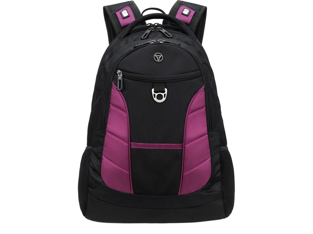 Рюкзак TORBER XPLOR с отделением для ноутбука 15, чёрный/бордовый, полиэстер 600D, 35x20x47 см, 33л-0