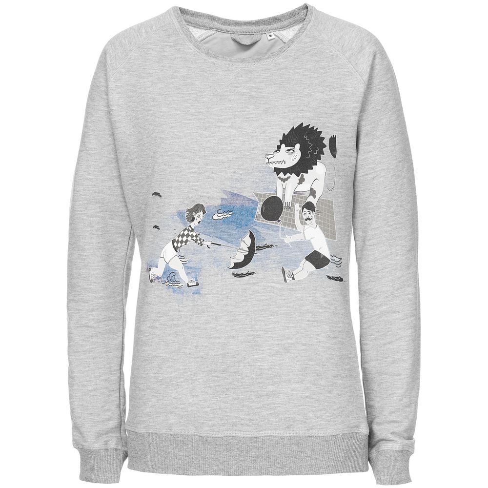 Свитшот женский «Не вы ли были у Невы», серый меланж-2