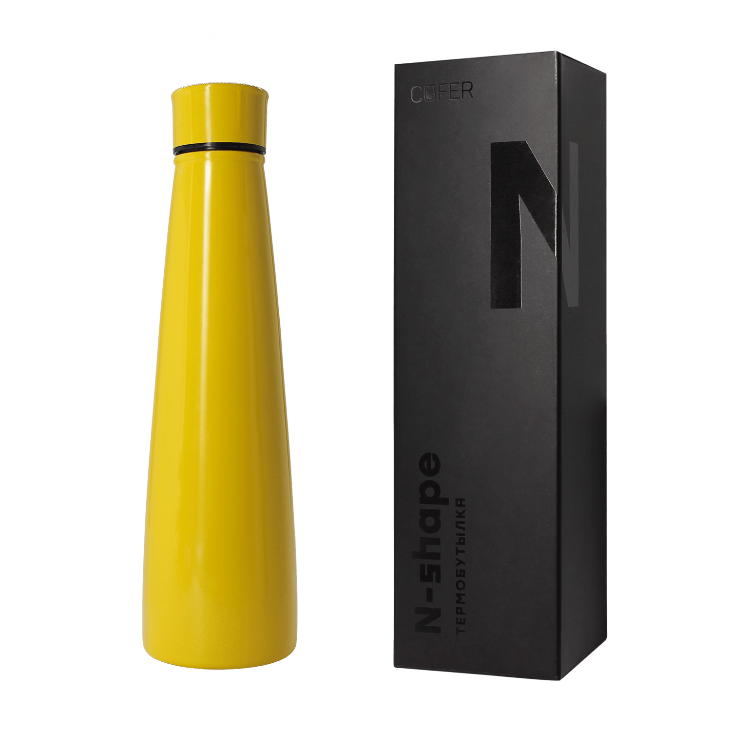 Термобутылка для напитков N-shape (желтый)-7
