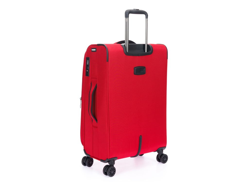 Чемодан TORBER Brosno, красный, нейлон 600D, 43,5 х 19 х 68 см, 56 л-1