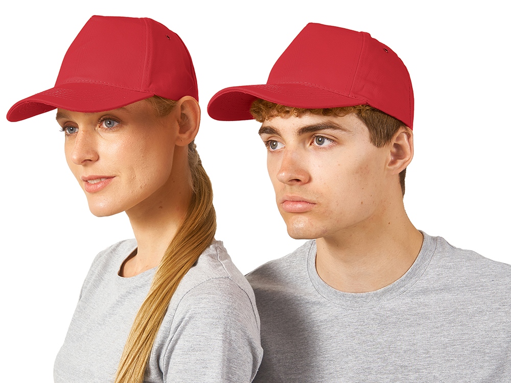 Бейсболка New York 5-ти панельная, красный-0