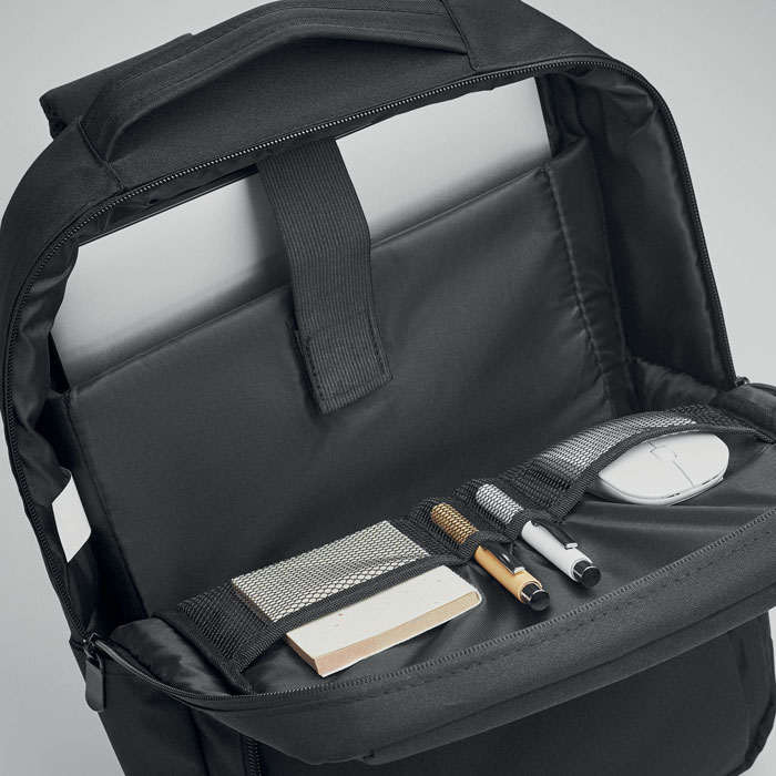 Рюкзак для ноутбука RPET 300D, черный-3