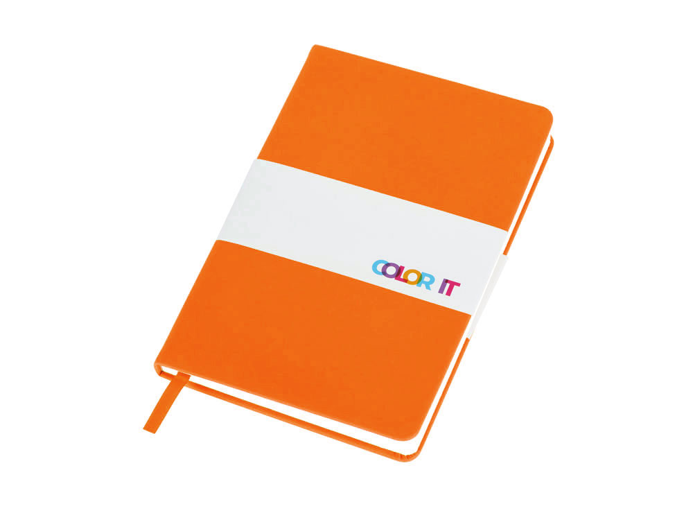 Бизнес-блокнот C2 софт-тач, твердая обложка, 128 листов, оранжевый-5