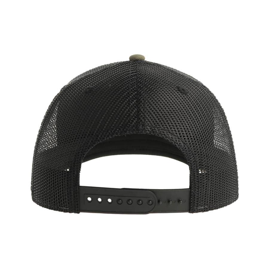 Бейсболка SONIC, 6 клиньев, пластиковая застежка, оливковый, черный-5