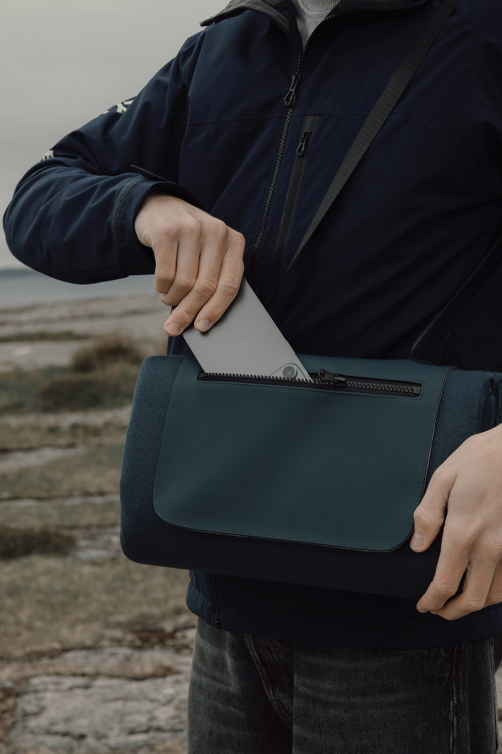 Плед для пикника VINGA Baltimore из переработанного полиэстера RCS, 150х130 см-3