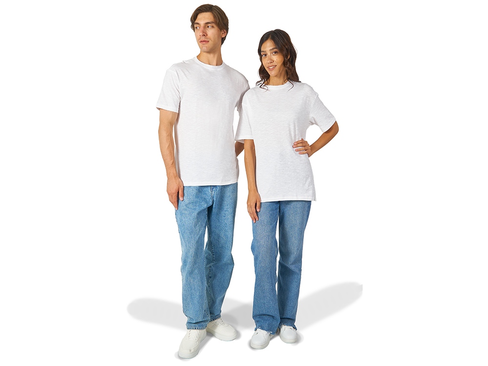 Футболка из джерси с протяжками Portofino унисекс, белый-5