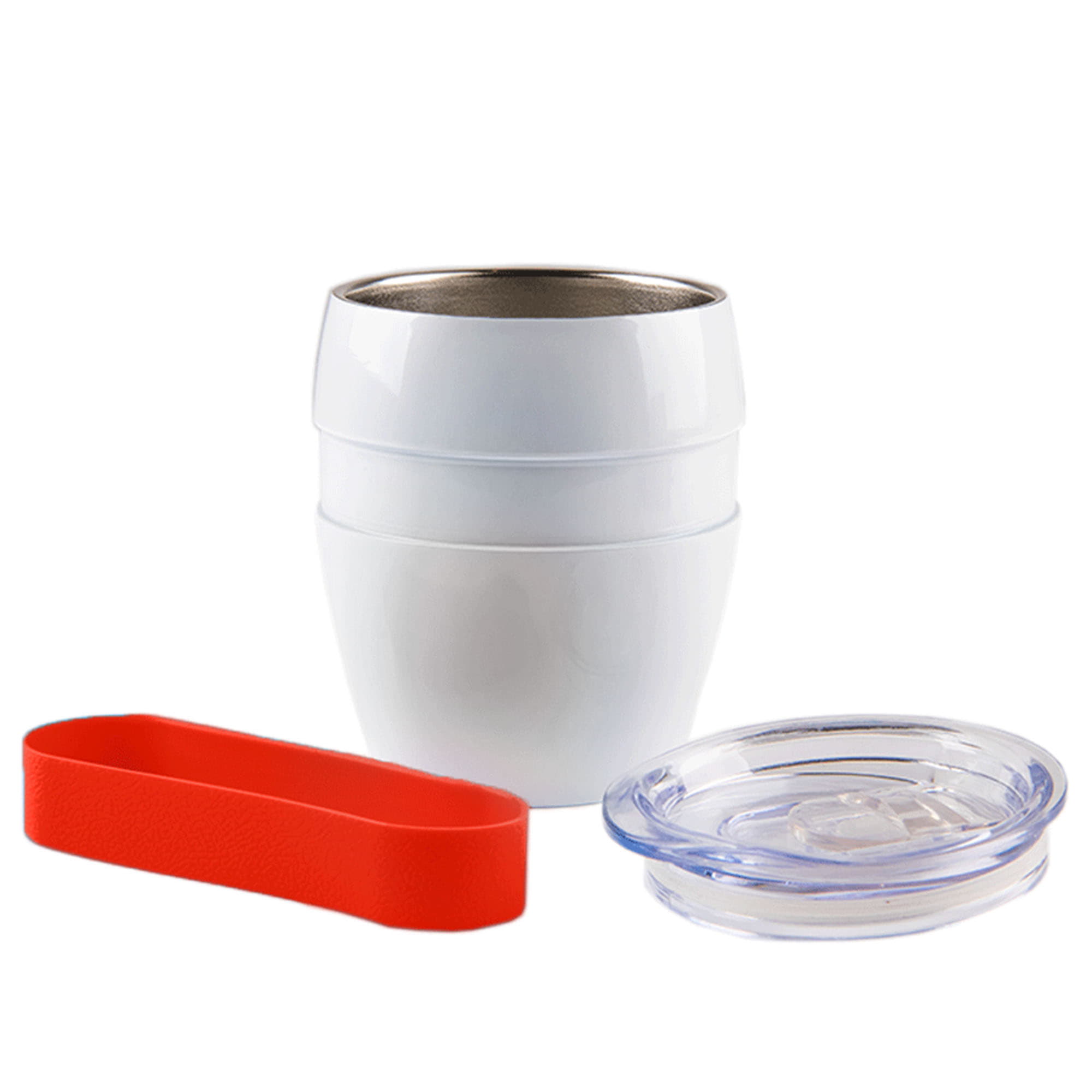 Термокружка LINE, белый, красный-7