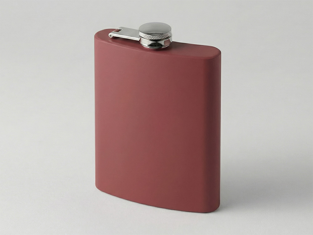 Фляжка 240 мл Remarque soft touch, 304 сталь, бургунди-0