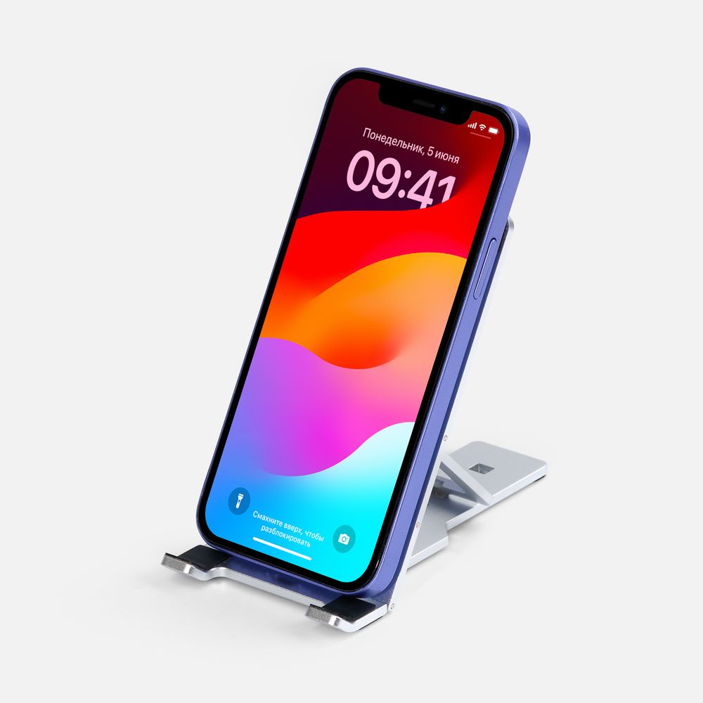 Подставка для смартфона Tactic, серебристая-7