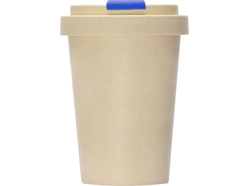 Стакан из пшеничного волокна Flava, бежевый/синий (без манжеты)-1