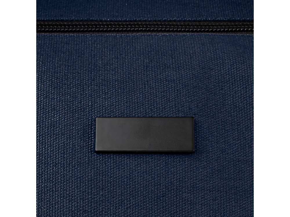 Спортивная сумка Joey из брезента, переработанного по стандарту GRS, объемом 25 л, темно-синий-4