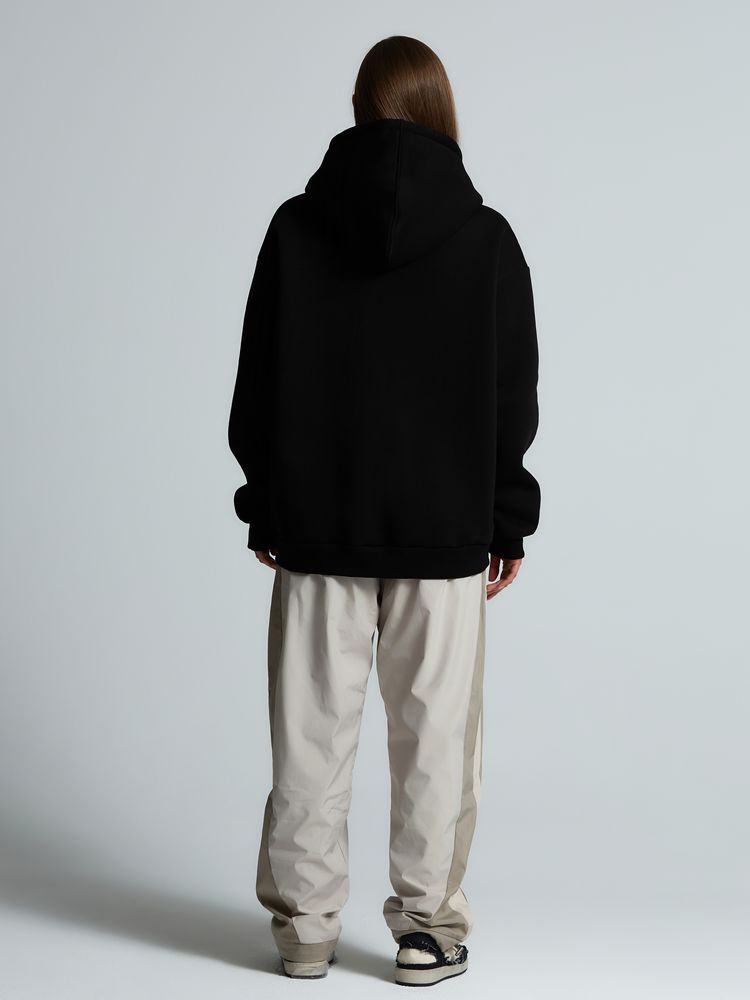 Толстовка унисекс оверсайз Zippy, черная-4
