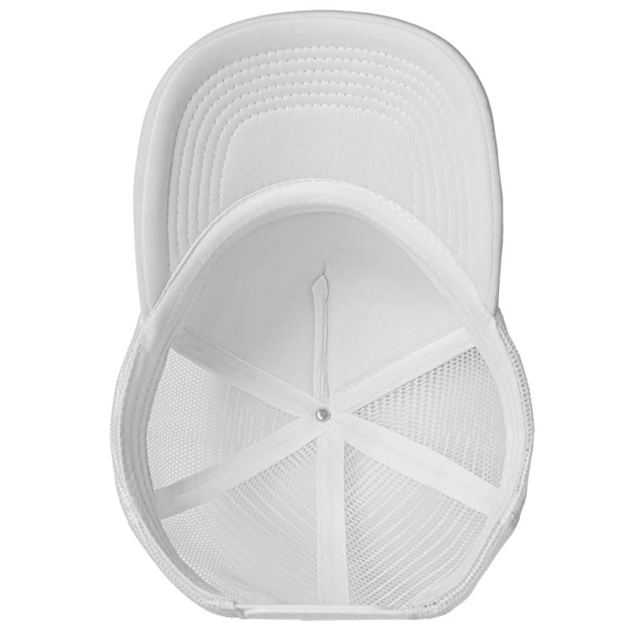 Бейсболка FLICK, 5 клиньев, пластиковая застежка, белый-5