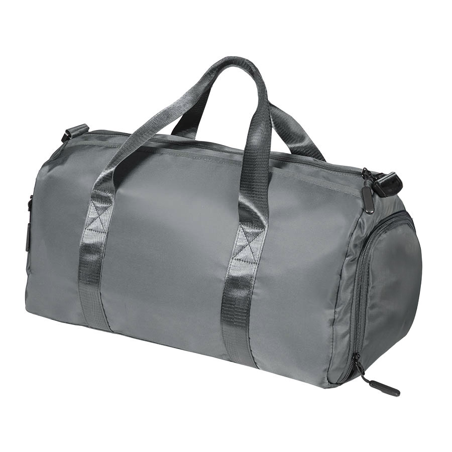 Сумка спортивная "Gym" ,без ремня ; серая; 45х21х20 см; полиэстер, темно-серый-3