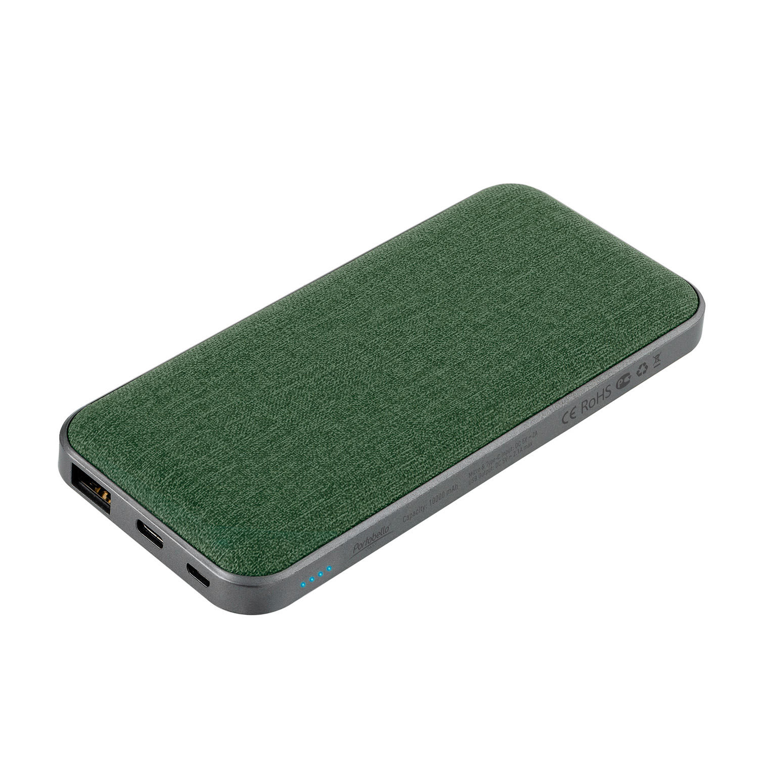 Внешний аккумулятор Твид PB (Tweed PB) 10000 mAh, зеленый-1