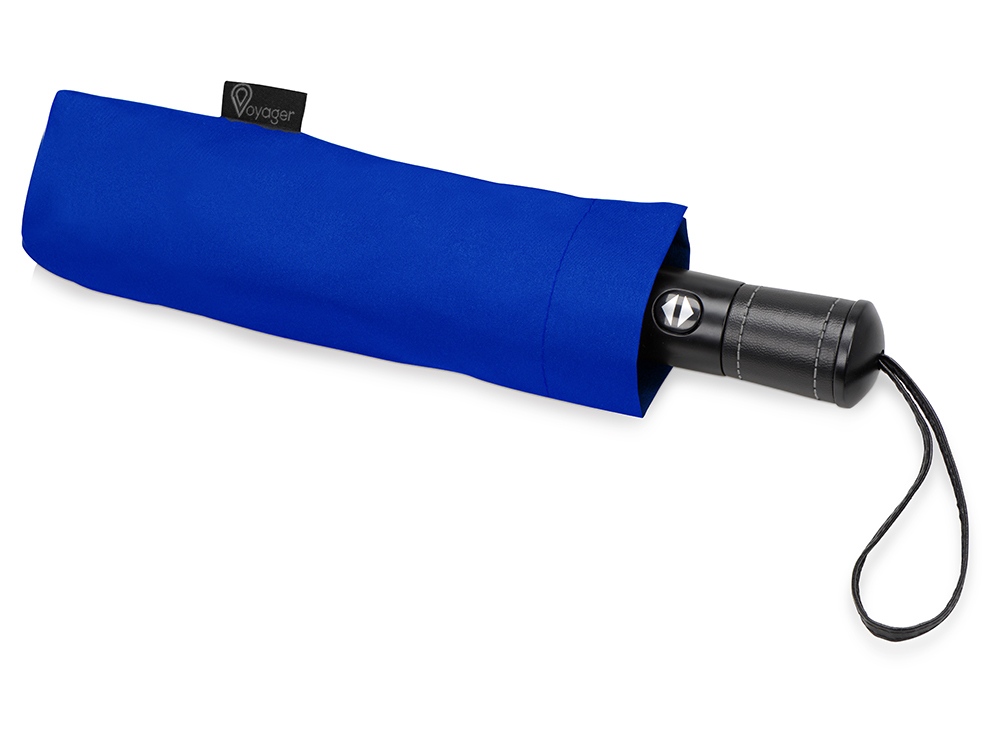 Зонт складной Ontario, автоматический, 3 сложения, с чехлом, темно-синий-3