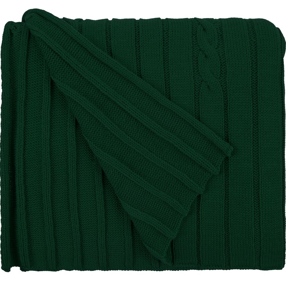 Плед Tressa, темно-зеленый-3