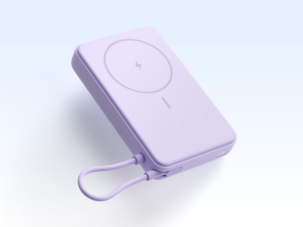 Внешний аккумулятор Xiaomi Magnetic Power Bank 10000 with Built-in Stand Purple-6