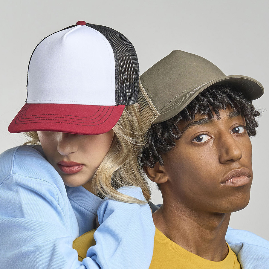 Бейсболка "RAPPER CANVAS-S", 5 клиньев, т.сер./красн, пласт.заст., 100% перераб. полиэстер, 270 г/м2, тёмно-серый, бордовый-5