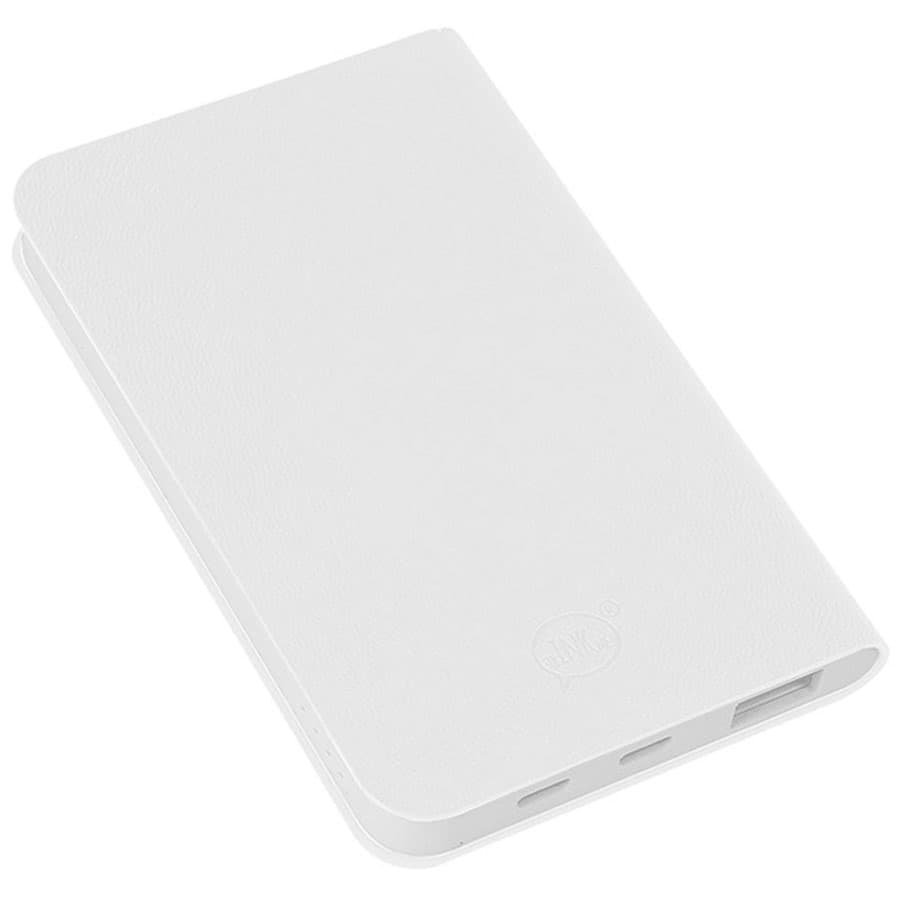 Универсальный аккумулятор "Softi" (5000mAh),белый, 7,5х12,1х1,1см, искусственная кожа, пластик, белый-1