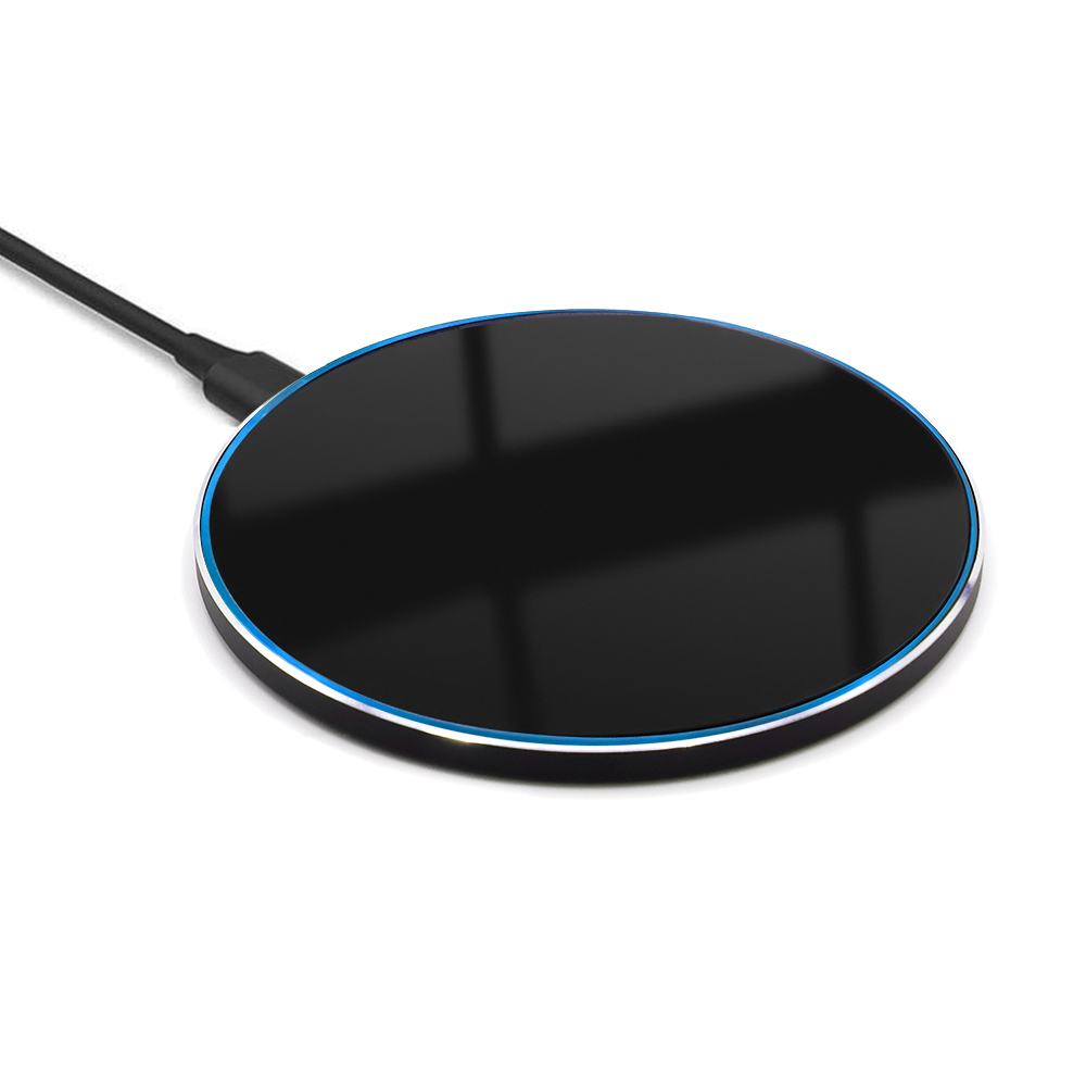 Беспроводное зарядное устройство Gravy с подсветкой и гравировкой 15W, Черный-3