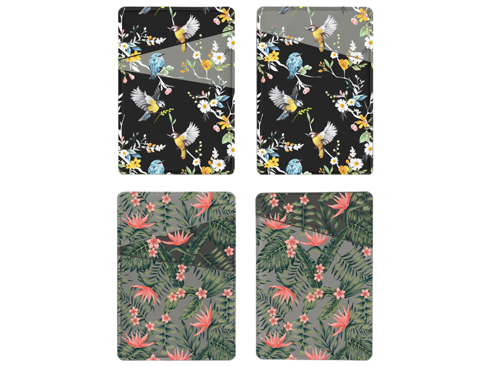 Картхолдер на 3 карты типа бейджа с возможностью полноцветной УФ-печати, софт-тач-0