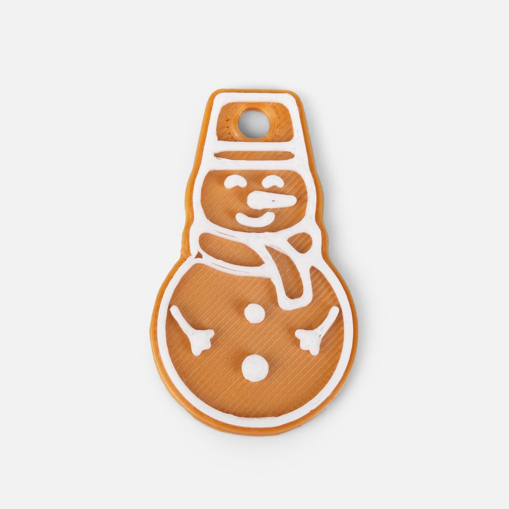 Мини-подвеска «Пряник», 3D-печать на заказ, снеговик-1