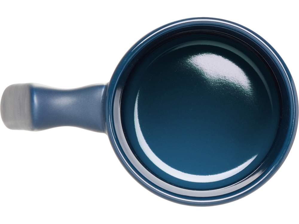 Кружка матовая с прямой ручкой Axio, 360 мл, темно-синий-4