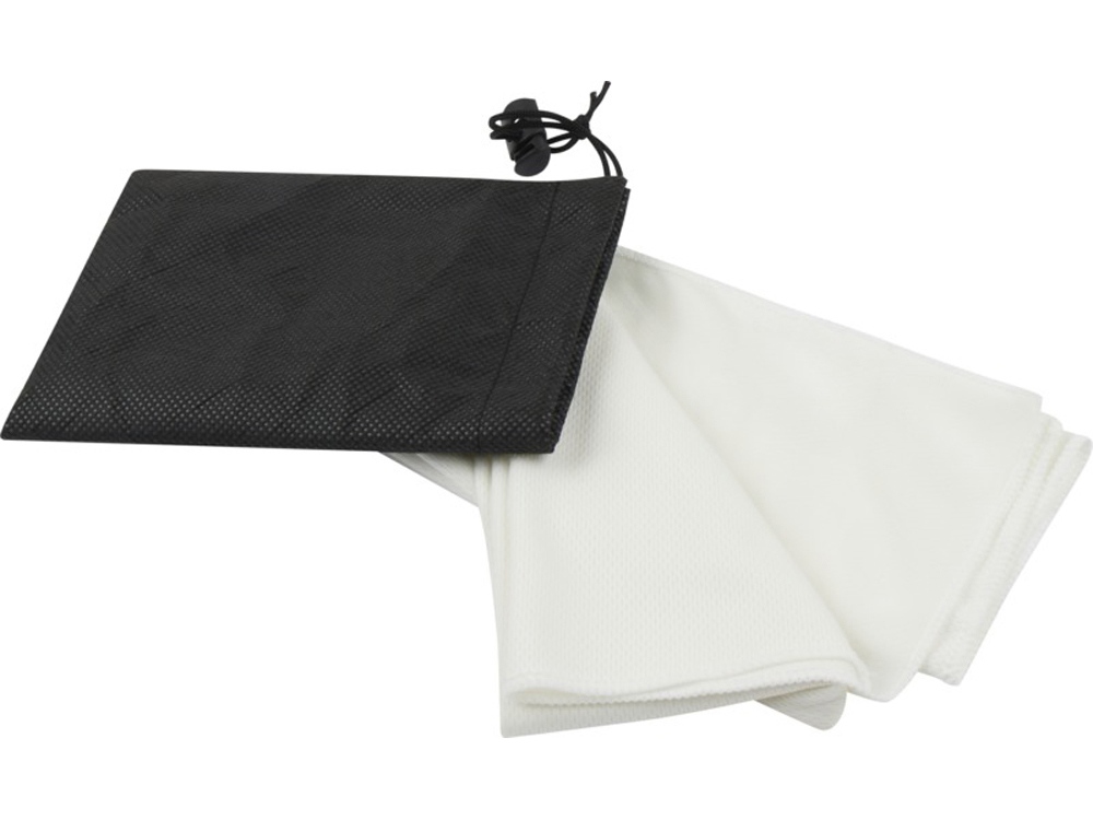 Lucas спортивное полотенце из переработанного полиэстера 30х80 см - Белый-0