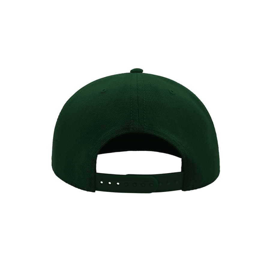 Бейсболка SNAP BACK, 6 клиньев, пластиковая застежка, зеленый-5