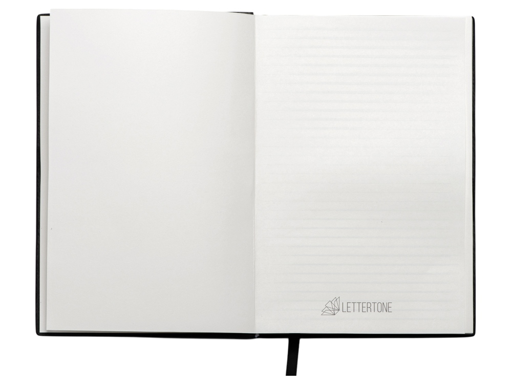 Набор блокнот в гибкой обложке А5 и металлическая шариковая ручка Nabokov, черный-4