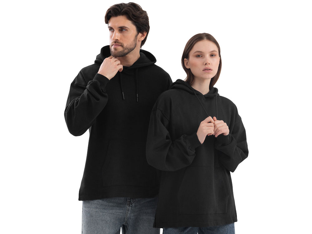 Худи оверсайз Alpha.01 унисекс, черный-0