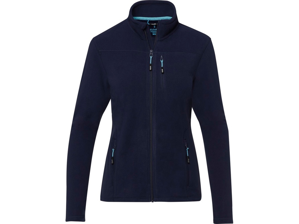 Женская флисовая куртка Amber на молнии из переработанных материалов по стандарту GRS, темно-синий-1
