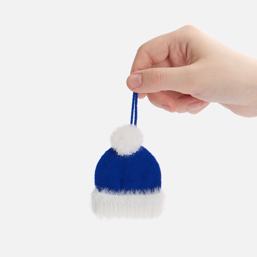 Подвеска на елку «Вьюжка», шапочка, синяя-1