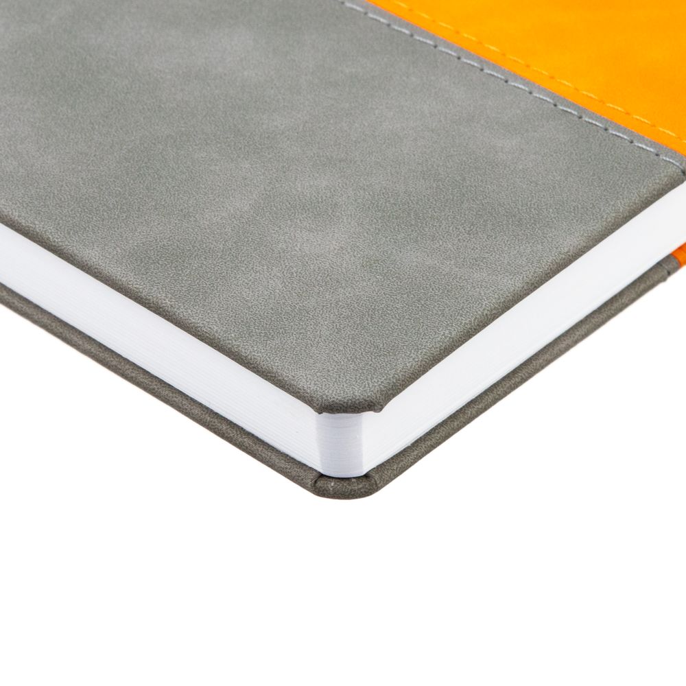 Ежедневник Horizon, недатированный, серый с оранжевым-2