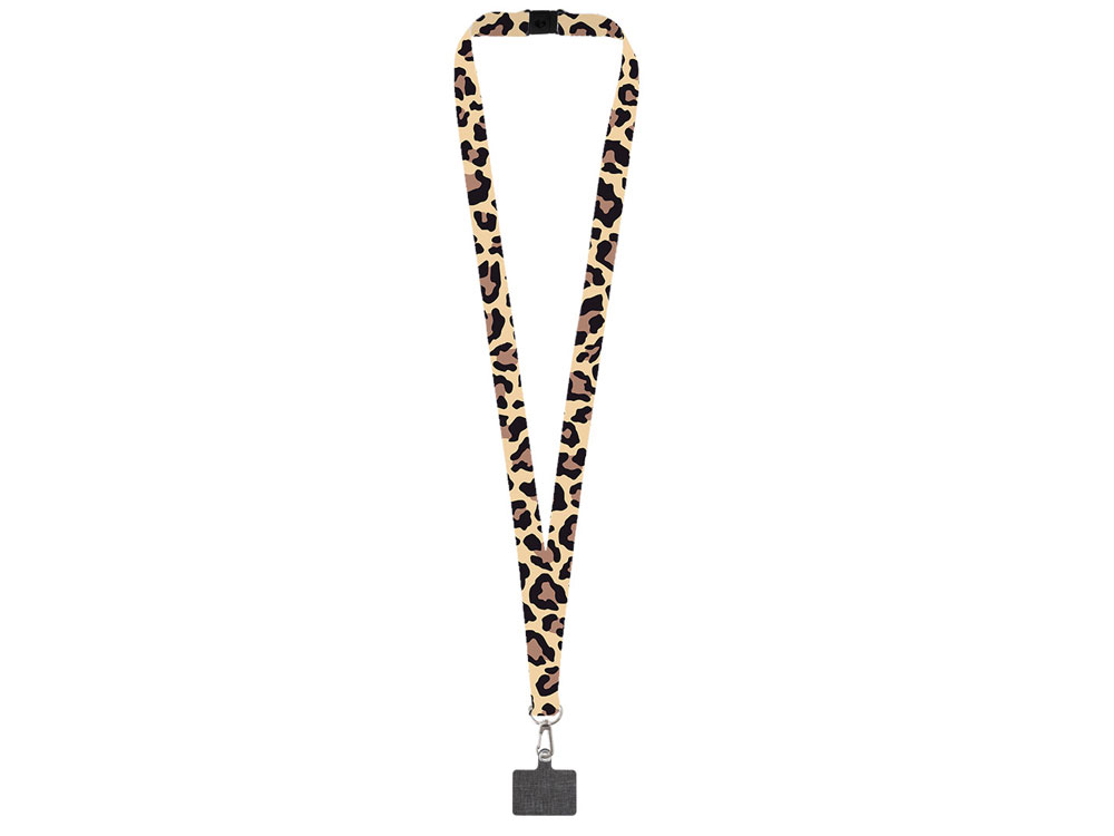 Ланъярд 2 см под сублимацию с трендовым карабином, замком обрыва и большим держателем для телефона из ПЭ, серебристый-2